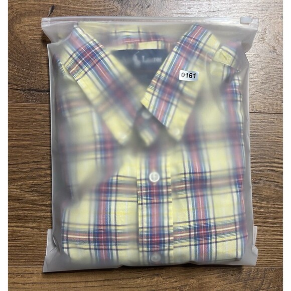 Vintage Ralph Lauren Button Down Shirt Mens Yellow Plaid Blake Short Sleeve 80s - Picture 10 of 10